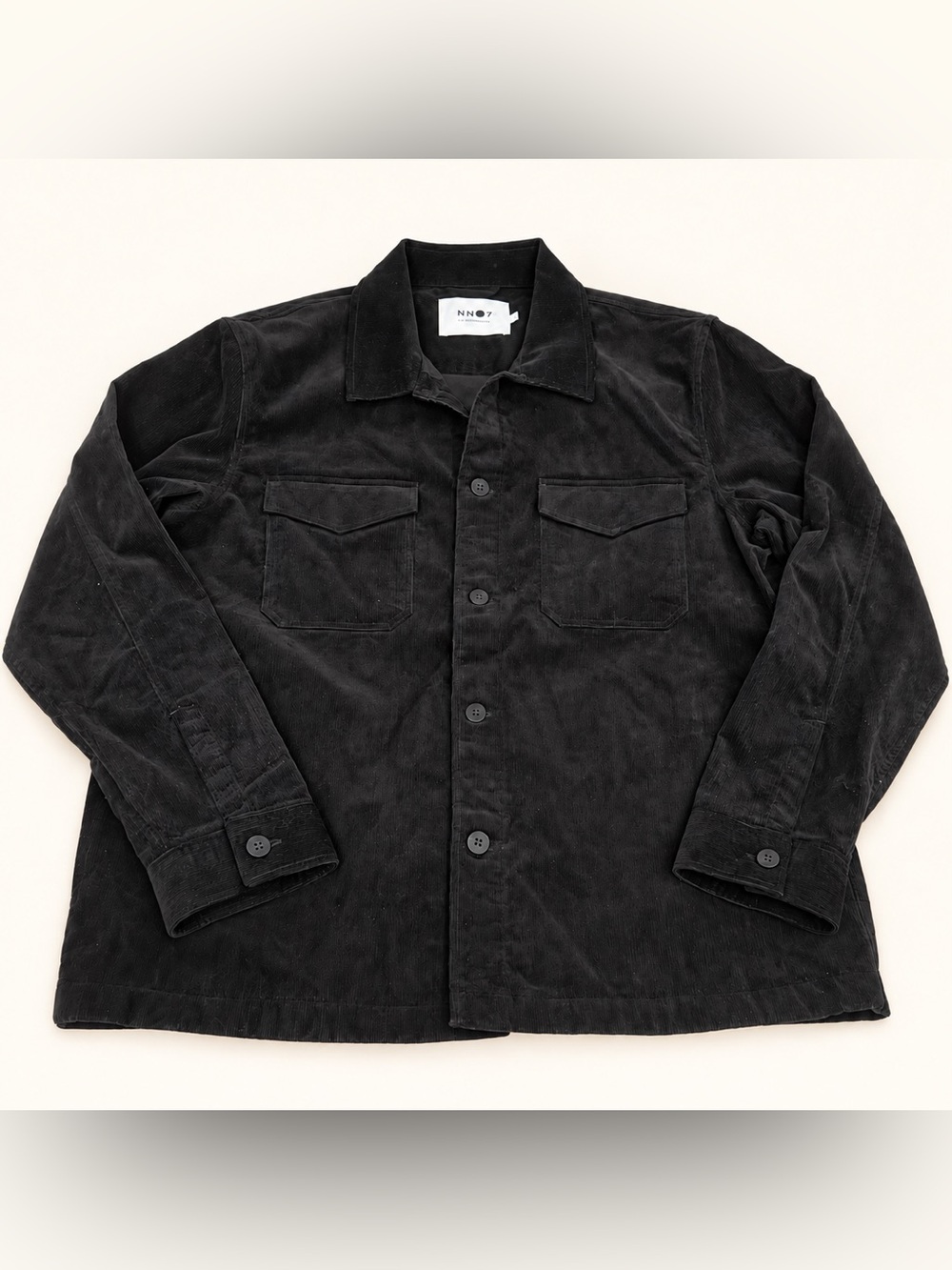 NN07 Bernard 1323 Black Corduroy Overshirt Shirt Jacket Men’s XL NWOT